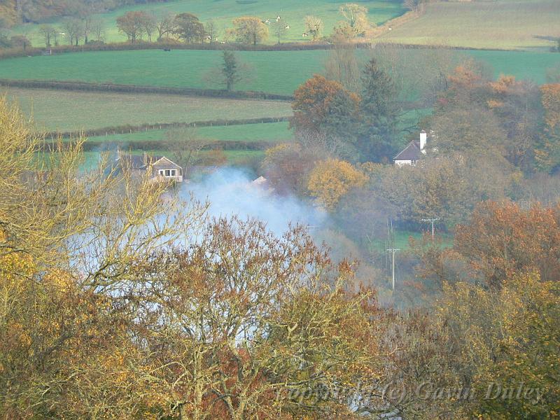 Bonfire smoke, Autumn, Beaminster P1150632.JPG